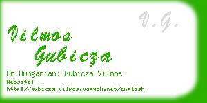 vilmos gubicza business card